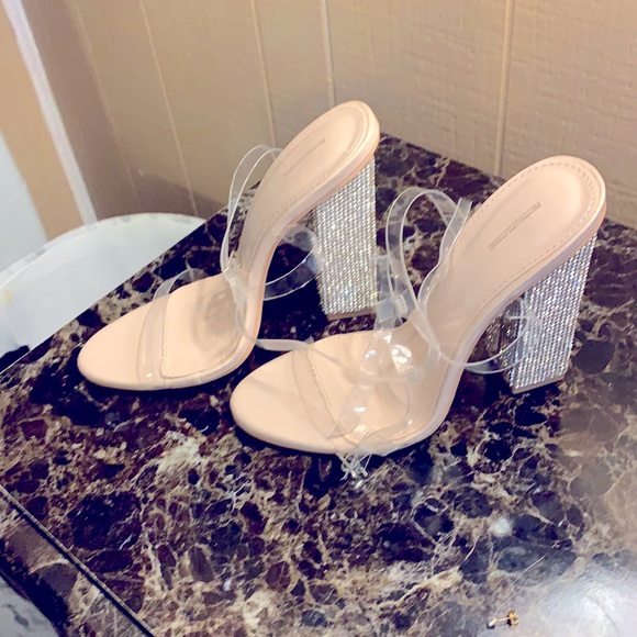 💎👠Sequin Chunky Heels 👠💎 - Picture 1 of 1